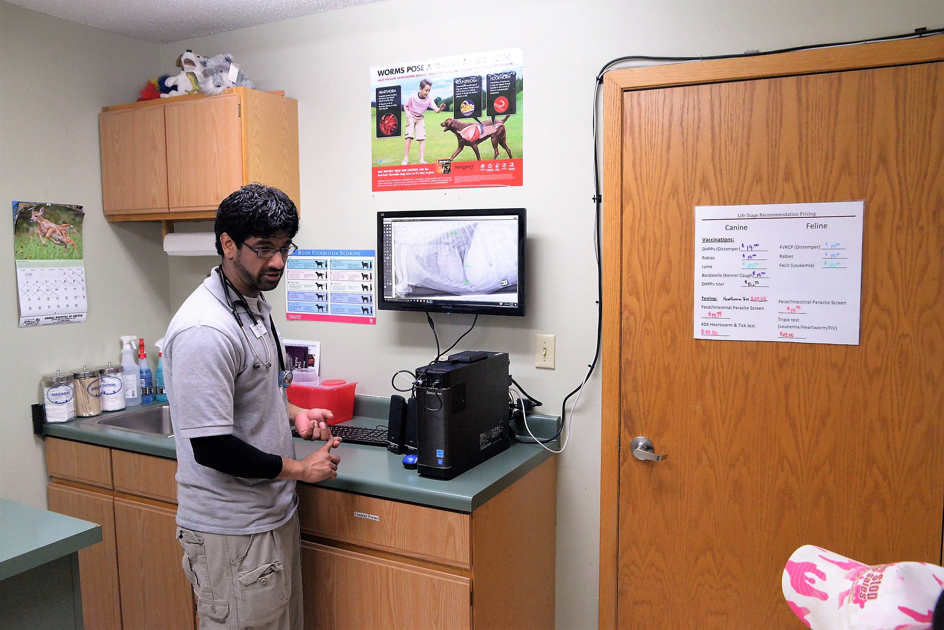 The building is climate controlled for year-round comfort. The exam rooms feature modern technologies like a videoscope that our doctors and technicians will use during exams to evaluate your pet.